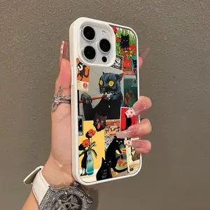 Premium Magnetic Case for iPhone11/12/13/14/15/16/promax Vintage poster cat collage y2k cased MagSafe Ready,Anti-Fall,Springtok and Ultra-Thin Design|Perfect for Everyday Use