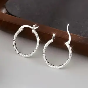 925 Silver Hoop Earrings | Dainty Circular Design | Perfect Party Glam Jewelry​