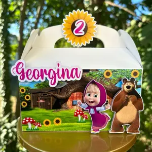 Masha & The Bear Gable Box Party Favors