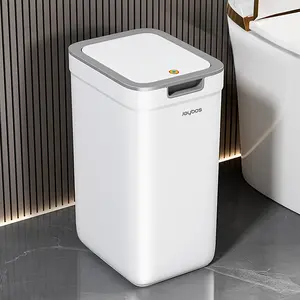 Joybos Wall-Mounted Bathroom Trash Can: Odor Prevention, Touchless Operation, and Space Saving White Storage Kitchen Bin Automatic Dustbin