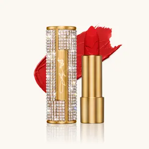 Dolly Parton Heaven's Kiss Lipstick Makeup - Satin Finish, Moisturizing, Lightweight, Vegan, Paraben-Free, Rhinestone-Studded Case