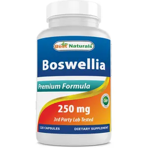 Best Naturals Boswellia Serrata Joint Health 250 mg 120 Capsules - Standardized to 65% Boswellic Acid