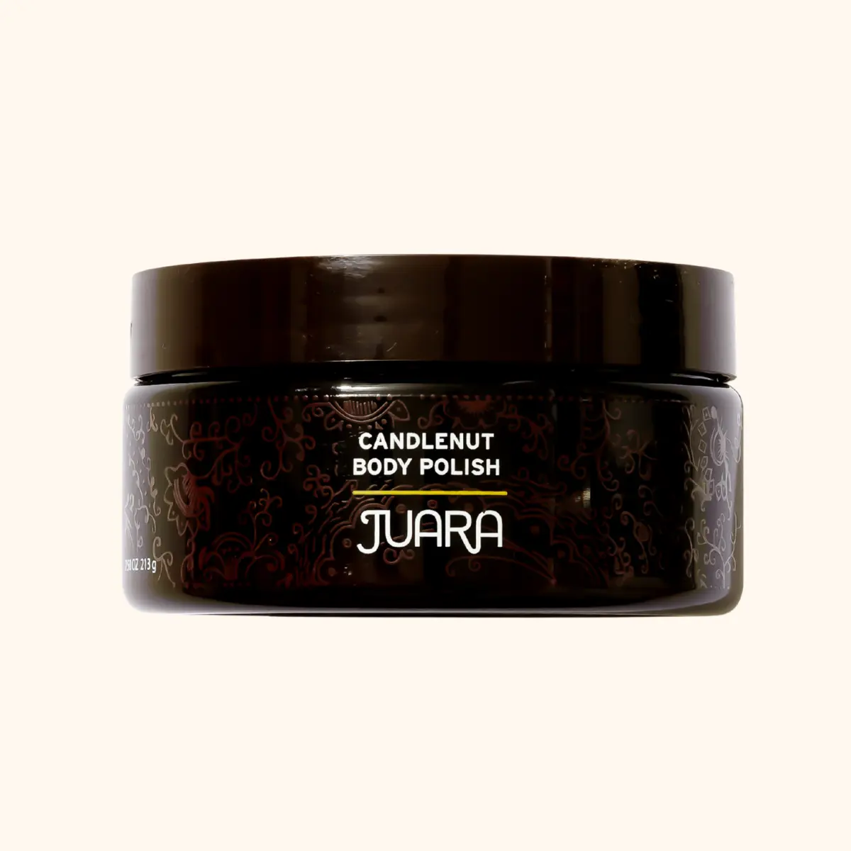 JUARA Candlenut Body Polish & Mask, Brush-Off Exfoliating Scrub for Silky Skin with Walnut & Jasmine Scent, Body Care, 7.5 oz, Hydrating, Gentle, Avocado, Cream, Colorless, Smooth Skin, Dry, Beauty Products, Cleansing, Rice, Exfoliate, Full Body