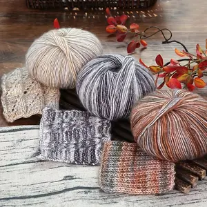 275g/pack Of 5/camouflage Color, Medium Thick Knitting Thread, DIY Knitting, Crochet Thread, Combed Thread, Yarn Ball, Yarn For Sweaters