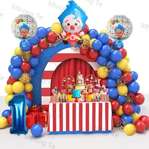 1Set Cartoon Plim Clown Balloon Number Ball Latex Air Globos Children Baby Shower Birthday Party Decorations Kids Inflatable Toy