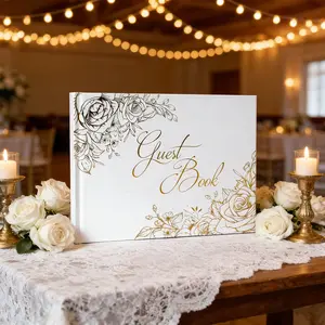 Wedding Guest Book, Party Decoration Album, Anniversary Scrapbook, Blank Pages, DIY Memory Photo Album