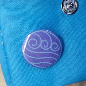 ATLA Inspired Keyring Pouch with Pin Badge and Charm