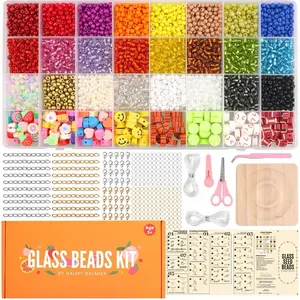 Balmy Balmier 4mm Glass Seed Beads for Jewelry Making, Bracelet Making Kit Beads, Seed Beads for Bracelets, Glass Beads for Bracelets, Bead Bracelet Kit, Bead Kits, Bracelet Beads, Bracelets Kit
