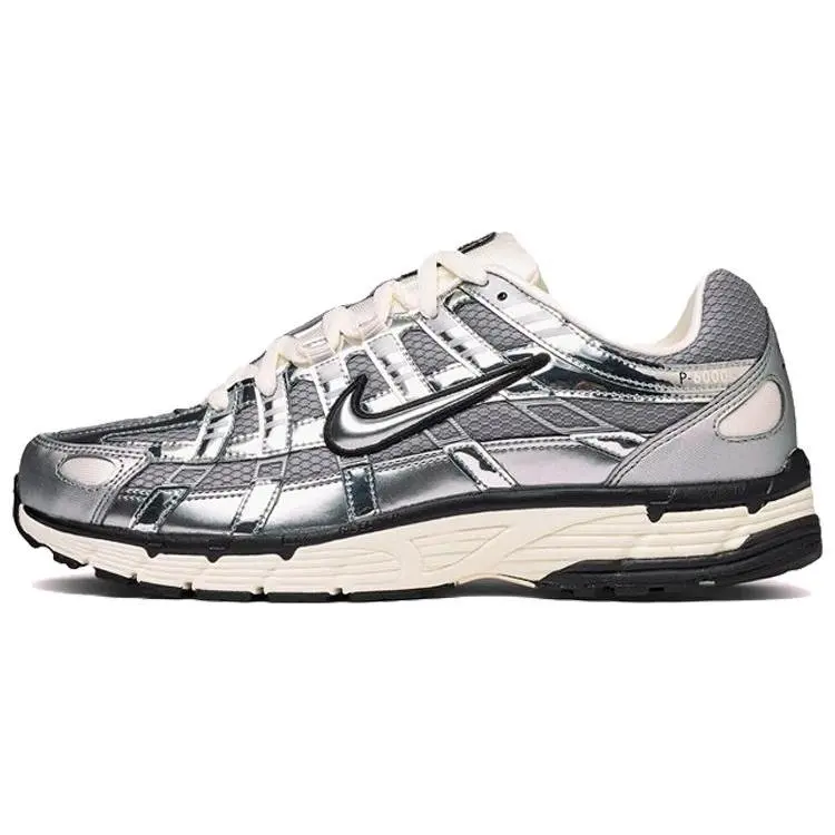Nike P-6000 Metallic Silver Stylish Comfortable Cushioned Breathable Low Top Commuter Running Shoes Men's Sail Black CN0149-001