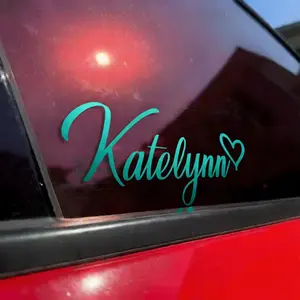 Vinyl cursive name custom decal personalized for car windows