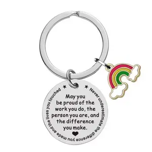 Teacher Appreciation & Retirement Gifts: Thank You Inspirational Keychain Gifts for Co-workers, Employees & Teachers keyfob