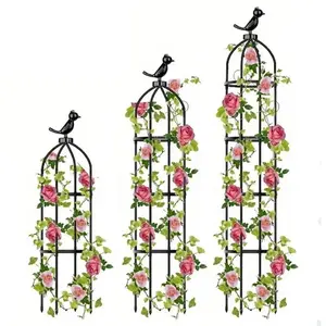 Garden Climbing Plant Column, Garden Trellises, 1 Set Detachable & Adjustable Height Plant Support, Decorative Plant Support for Indoor & Outdoor, Garden Accessories