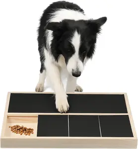 4 Anti-Slip Pads & 3/6 Frames Set: Dog Nail Scratching Board, Dog Nail Scratch Pad, Wood Stress Free Dog Nail Care Tool (With Snack Box), Practical Puppy Claw Grooming Tool, Dogs Claw File Toy, for Large And Small Dogs & Cats, Without Battery