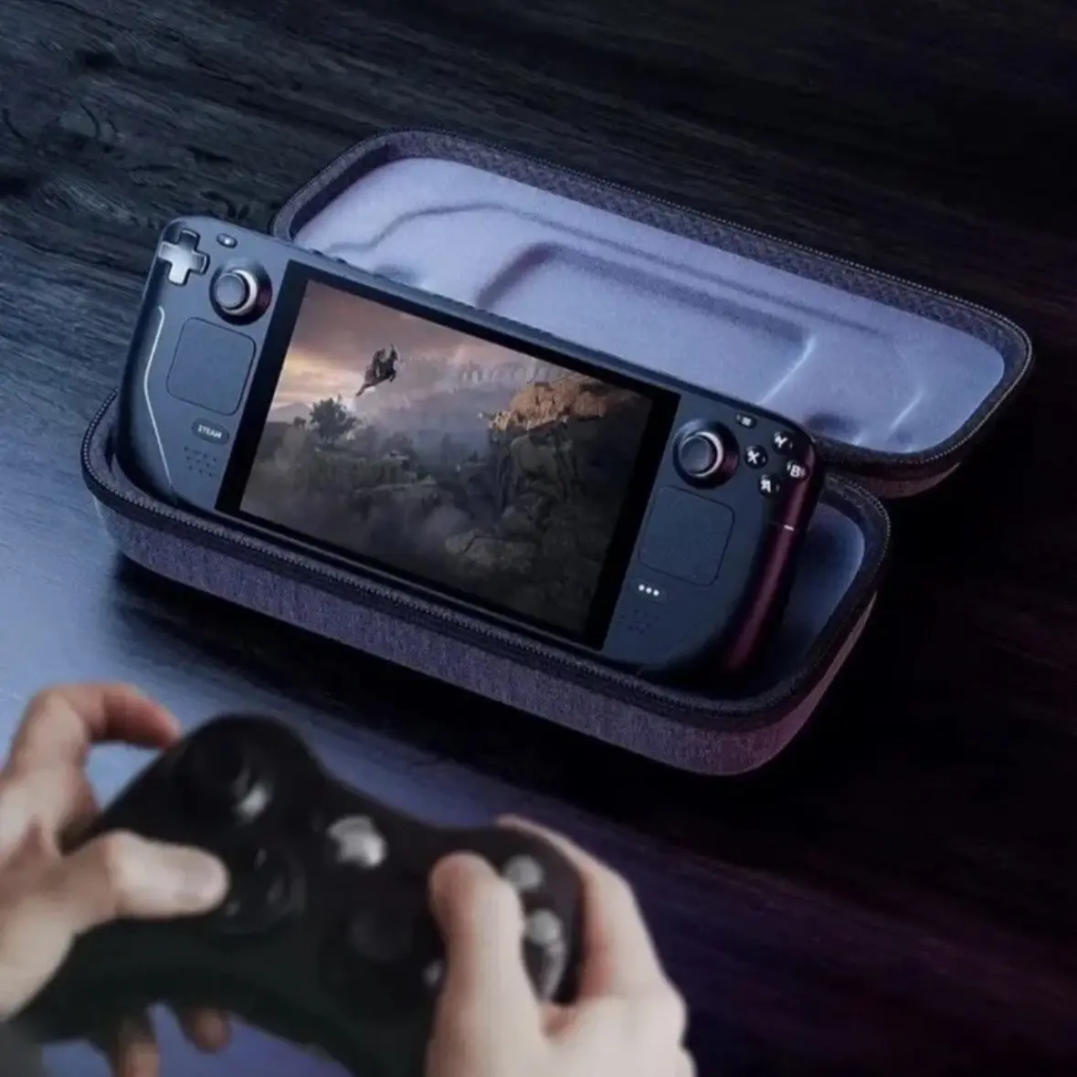 JSAUX Carrying Console Case Compatible with Steam Deck, Protective Hard Shell Carry Case Durable Protection Cover