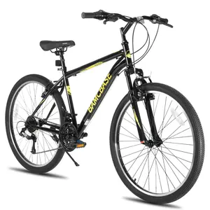 HILAND 26 27.5 29 Inch Mountain Bike, Mens and Womens MTB with 21 Speeds, High-Tensile Steel Frame, V Brake, Hardtail Bicycle for Adults
