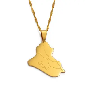 Iraq Map Necklace