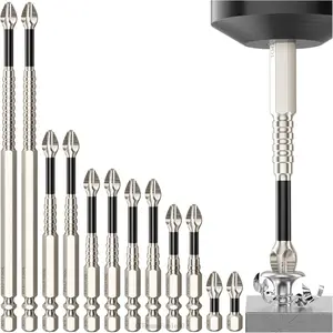 High Magnetic Screwdriver Bit Set - 9 Piece K5 Impact-Resistant Non-Slip Drill Bits - Non-Slip Electric Screwdriver Bit Set - 25 50 65 70 75 90 100 120 150 (9 Pieces)CCFemmeFable30