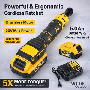 DEWALT 20V Brushless Right Angle Wrench | High Torque 2500RPM, Compact & Powerful for Car Maintenance | Cannon for Heavy Duty | 512 95N, Air-Free Ratchet