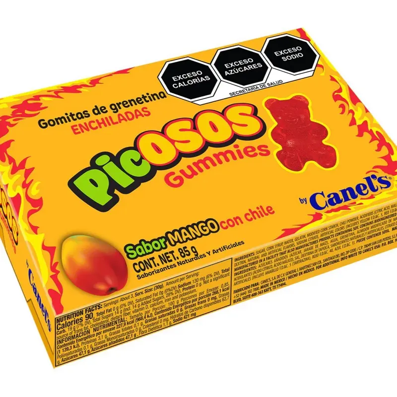 Canel's Picosos Gummies Mango with Chile Flavor 85g Gomitas de Grenetino Enchiladas