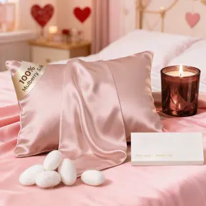 Single Pack 100% Silk Pillowcase, Protects Hair & Skin Health, Smooth Texture, Dual-Sided 6a Grade Silk, Ideal Bedroom Accessory
