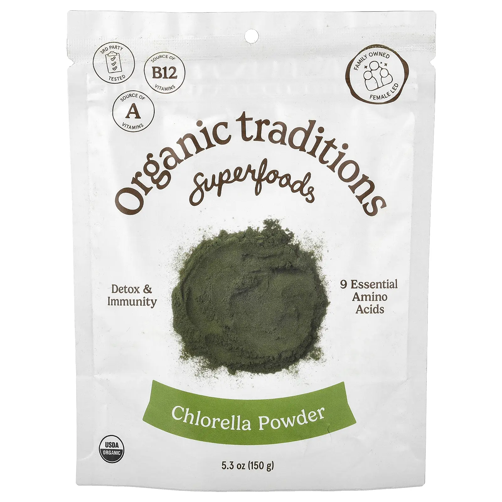Organic Traditions Superfoods, Chlorella Powder, 5.3 oz (150 g)