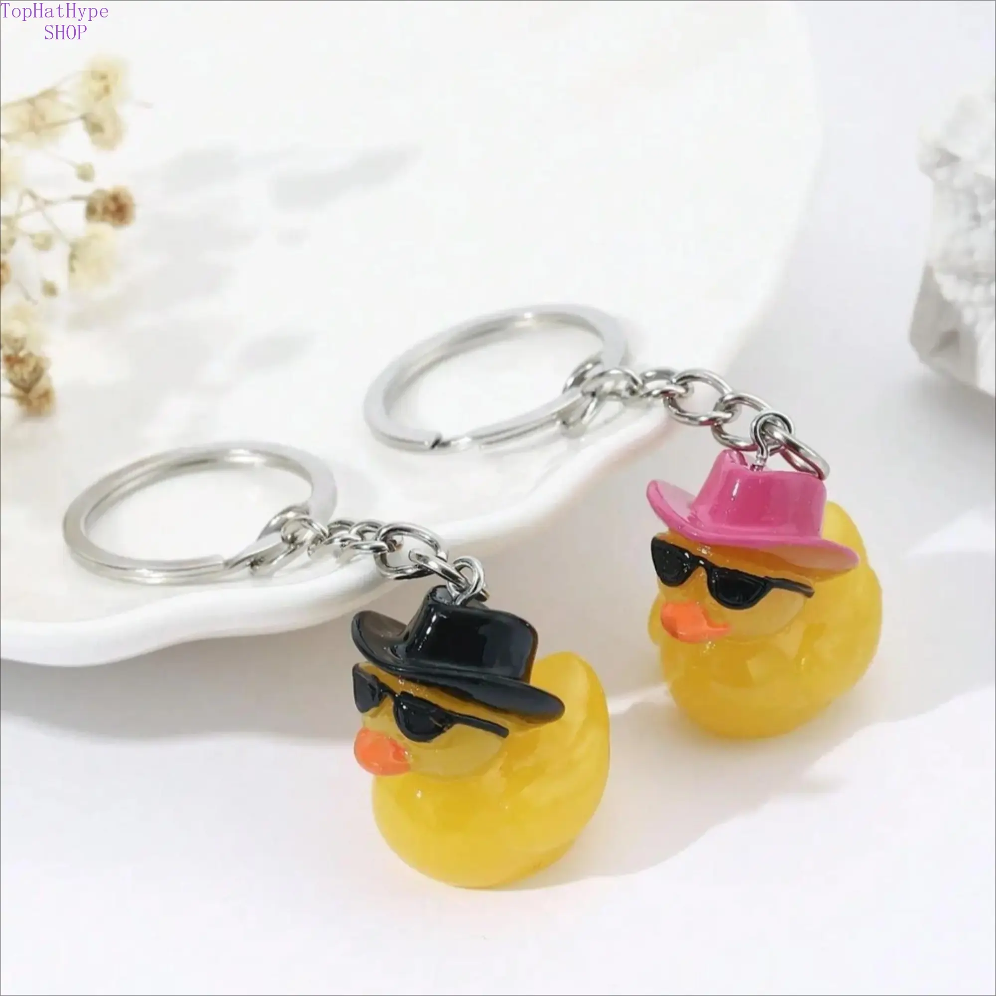 Cute Duck Animal Motif Colorblock Pendant Keychain - Unisex All-Match Fashion Accessory, Chain-Attached Charms Keychain, Cartoon Badge Bag Charm, Trendy Daily Gift, Bag Charms, Chain-Attached Keychains