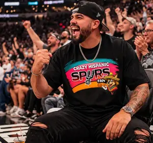 [Sale up to 50%] [Free Ship] Crazy Hispanic Spurs Fan T-Shirt, Basketball Team Pride