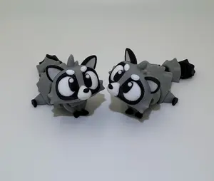 3D Printed Articulated Raccoon | 3DGOB Design | Poseable Cute Forest Animal | Fidget Desk Toy