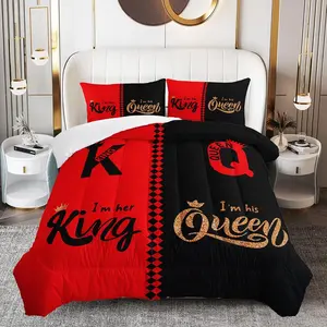 Three-Piece Extra Large Twin Bedding Set, Bedroom Bedding Set, Couple Comforter Set Includes Sheet + Pillowcases, Soft All-Season Microfiber Blanket