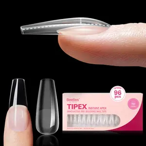 Beetles Tipex Instant Apex Nail Extension Tips Kit - 224Pcs Kit 96/192/512Pcs Coffin/Stilettol Shape Thick Acrylic Nail Flat Nails Manicure Gel press ons Nail Art DIY Nails Art #TikTokShopBacktoSchool