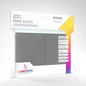 Gamegenic Standard Prime Sleeves: Dark Gray (100)