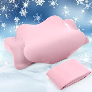Cooling   Pillowcase Cover (Only Pillow Case)  Pillowcase with Zipper Breathable Contour Pillow Cover for Side   Sleepers(, Size)
