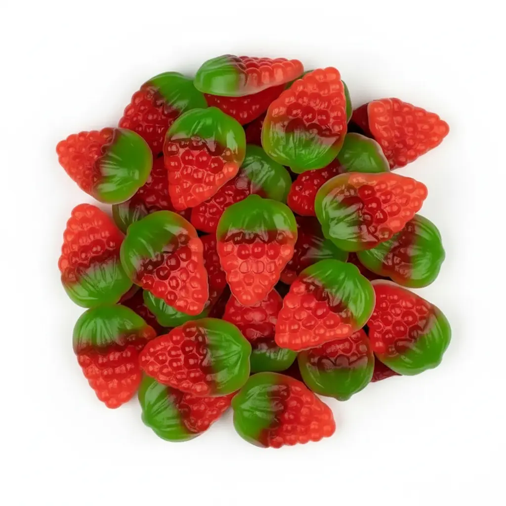 Strawberry and Cream Gummies Candy Fruity Chewy Soft Sweet Strawberry Gummy Treat Strawberry and Cream Gummies Candy Fruity Chewy Soft Sweet Strawberry Gummy Treat