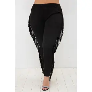 Suede Fringe Pants