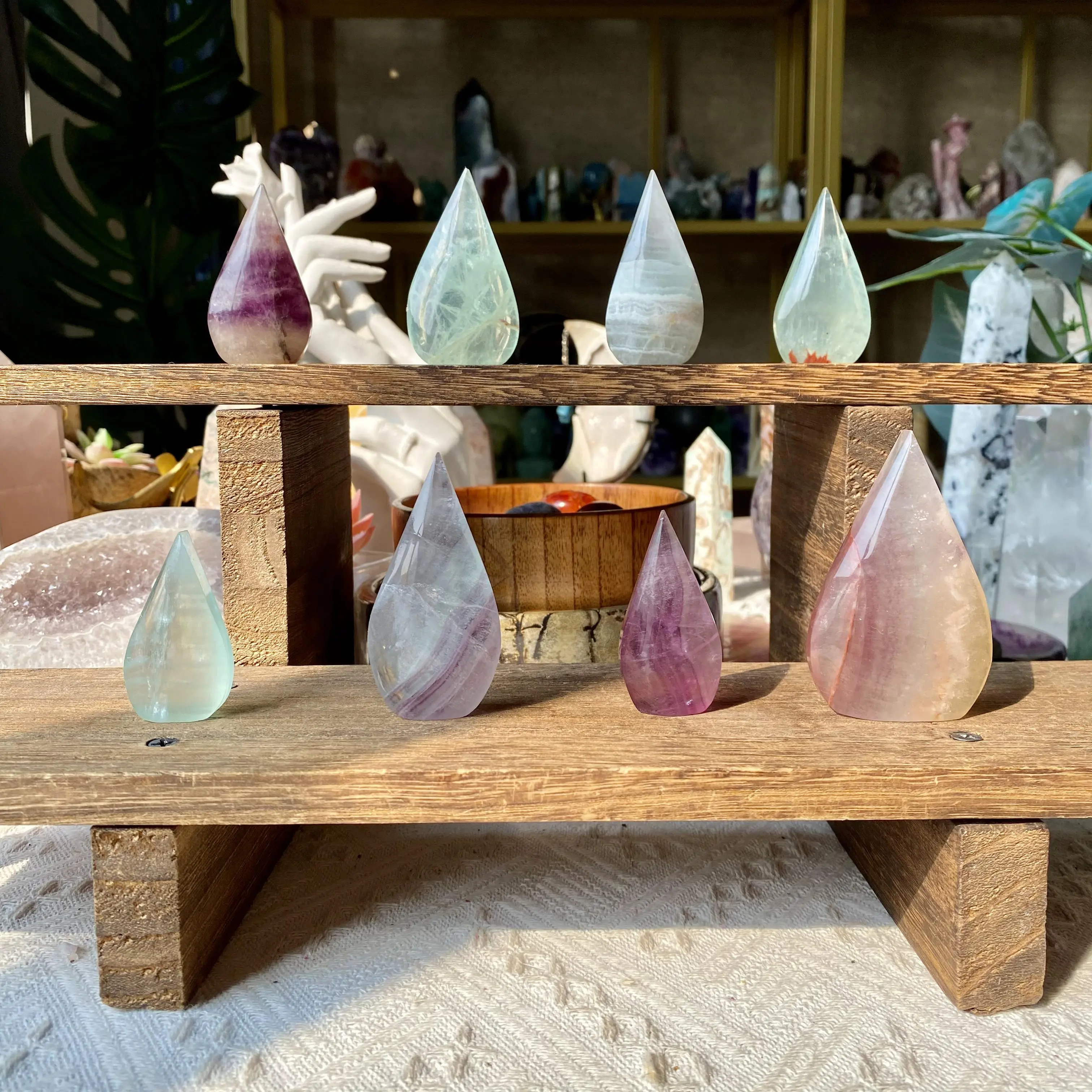 Natural Crystal Jelly Fluorite Free Form Collection