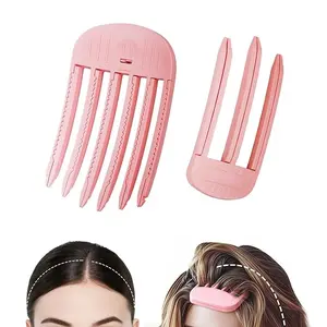 Root Booster Clips for Voluminous Hair, Add Volume to Thin or Flat Hair, Easy to Use for Sleek Fluffy Bangs (Light Pink, 2-Pack) Dry Effortless