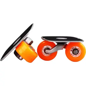 Portable Roller Road Drift Skates Plate Anti-Slip Board with Aluminum Truck, PU Wheels and ABEC-7 608 Bearings, Medium
