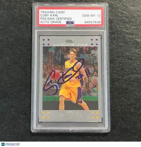 2007-08 TOPPS CHROME #116 Coby Karl Signed Card Auto 10 PSA Slabbed Lakers