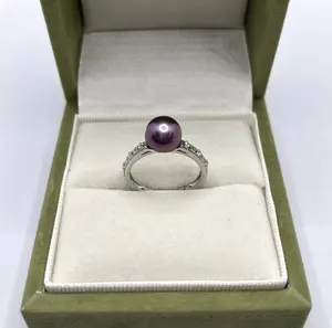 PEARLISM Freshwater Edison Pearl Ring 8-9mm Adjustable Size Elegant Simplicity Classic Design for Everyday Wear