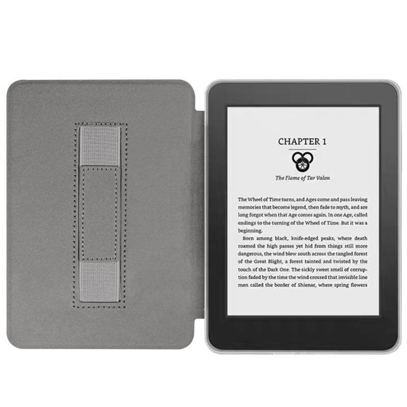 Cute E-Reader Tablet Kindle Case with Holder for 6in, 6.8in, 7in Devices - Slim PU Leather Cover Aesthetics Design, Clear Soft Back, Auto Wake/Sleep for Paperwhite 11th/12th Gen, Kindle 2022/2024, Light & Durable Protective Casing,Summer Gift for Girls