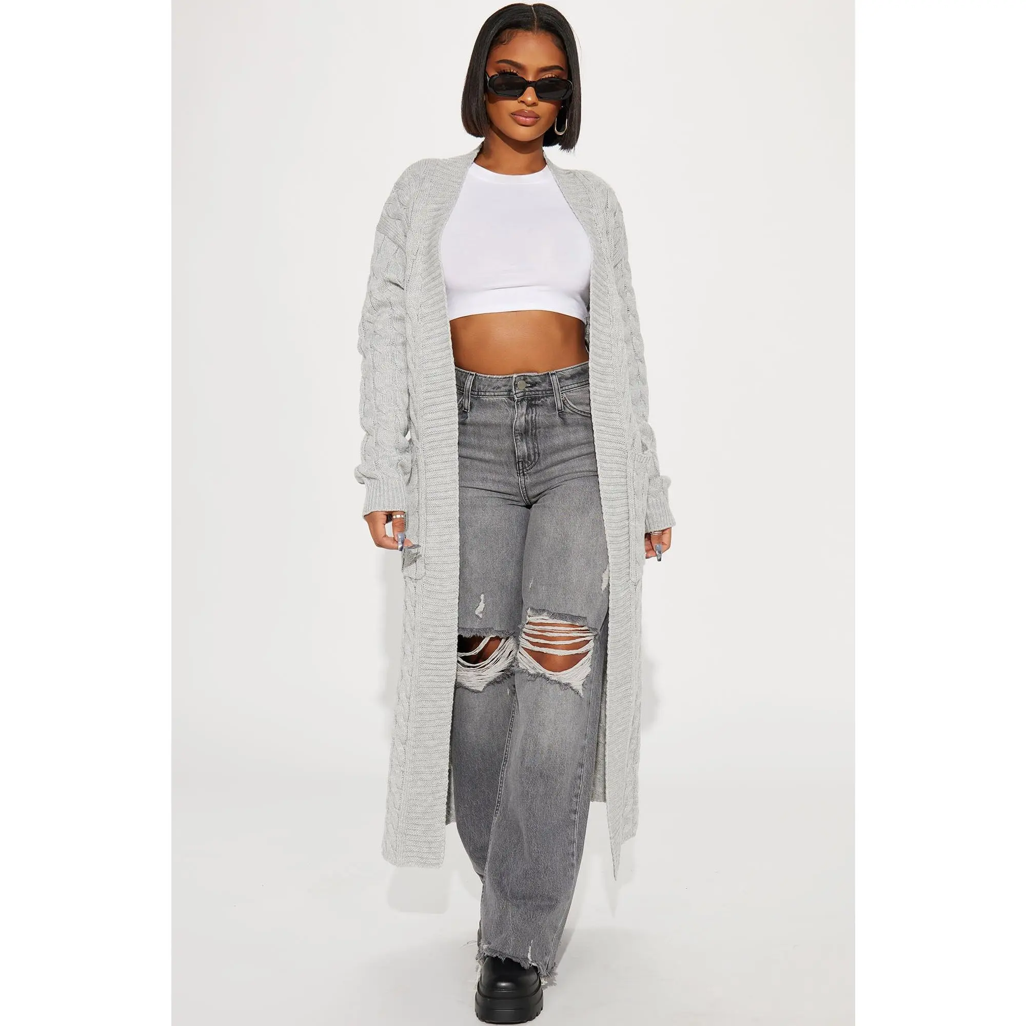 Every Day Strut Cardigan Sweater - Grey