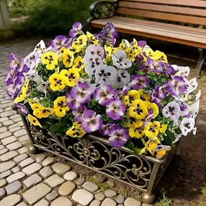 Festive decorative flowers, Realistic fake plant, decoration, outdoor courtyard decorations for spring and summer, suitable for indoor and outdoor decoration, homes, wedding decoration, and seasonal celebrations