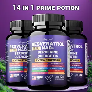 Buporai 14-in-1 NAD+ supplement contains premium milk thistle, berberine, and quercetin extracts to provide antioxidant support.