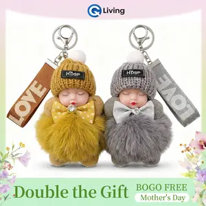 2-Pack Handmade Soft Doll Keychains, Cute Handmade Charms, Plush Pendants for Phones & Bags, Ideal Gift for Women - Perfect for Birthdays & Holidays, Handmade Charm