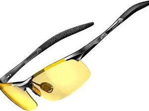 ATTCL Polarized Sunglasses Men Sports: UV Protection Anti Glare Wrap Around Lightweight Metal Driving Fishing Golf Running
