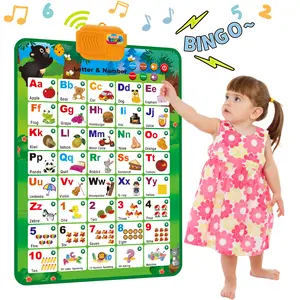 Educational Interactive Alphabet & Numbers kid Learning Poster Talking ABCs & 123s Music Poster