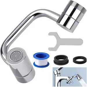 1440° Swivel Faucet Extender, Heavy Duty Rotating Sink Extension, Universal Swivel Multifunctional Robotic Arm, Rotating Splash Filter Extension Faucet Aerator for Kitchen Bathroom