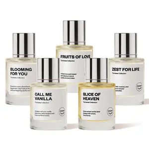 The Icon Bundle, Dossier, Men& Women Perfume Bundle, 5x50ml, Eau de Parfum, Slice of Heaven, Call Me Vanilla, Zest for Life, Fruits of Love, Blooming for You,