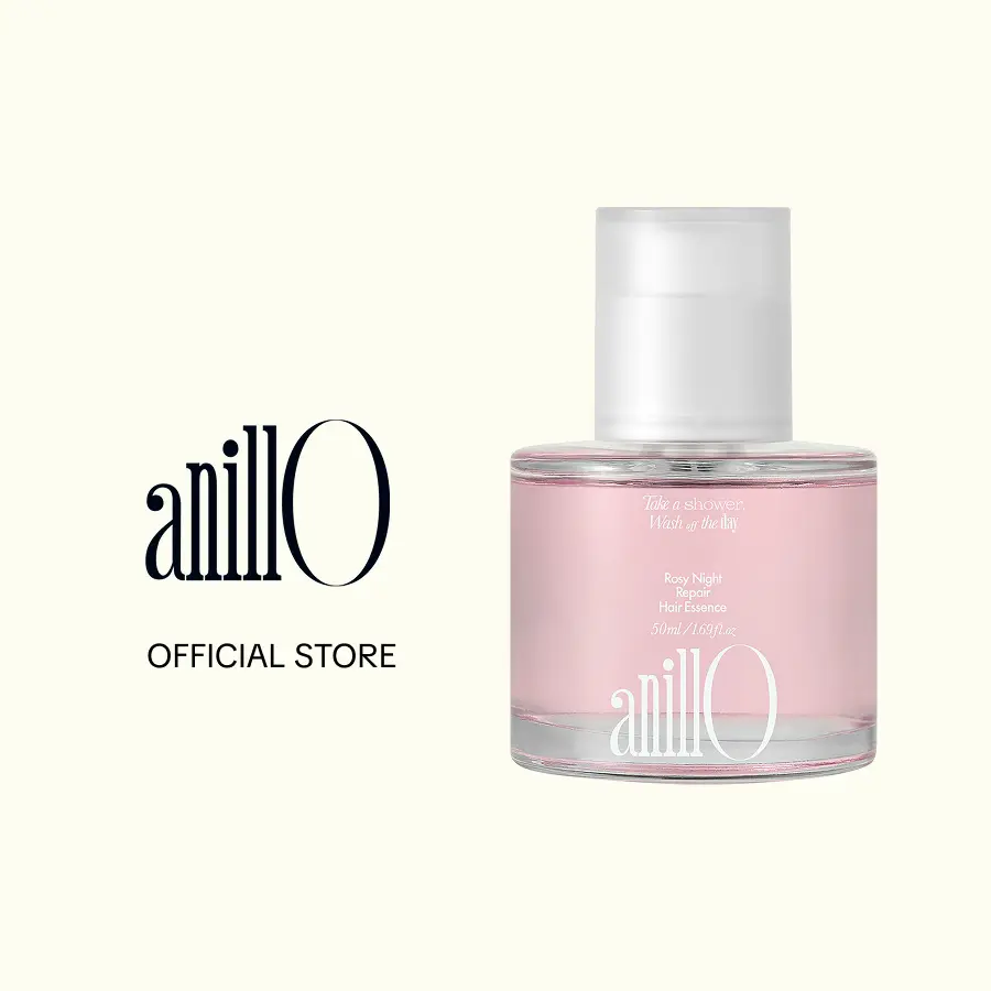anillO Korean Glossy Hair Essence - Rosy Night: Floral Scent, Lightweight, Daily Haircare Repair (Leave-in)