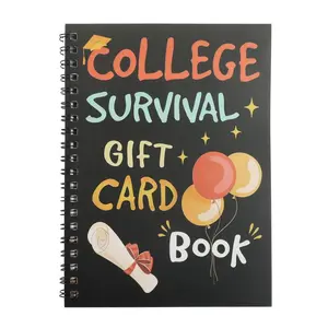 College Survival Gift Card Book, Creative Spiral Binding Gift Card Holder, Essential for University Freshmen, Graduation Gift Organizer, Notepad